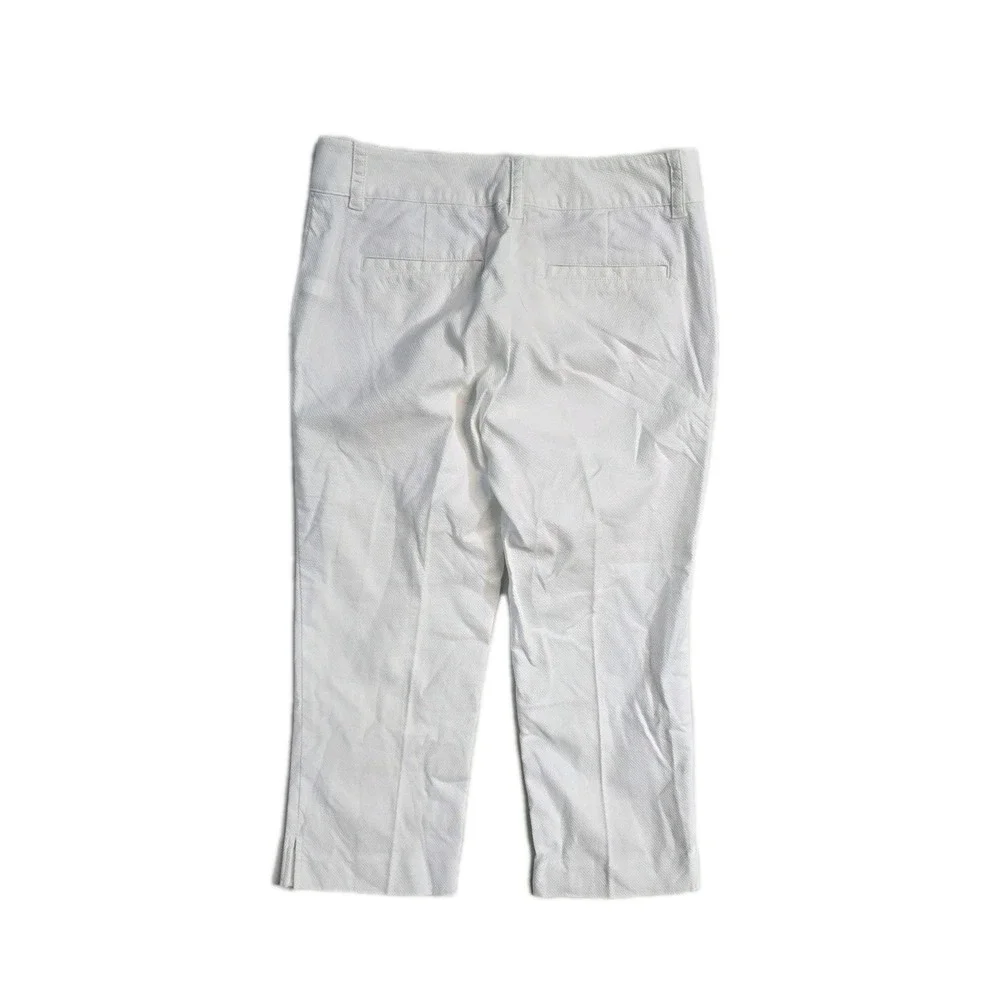 Lauren Ralph Lauren Women's White Dress Pants Size 4 Cropped Hirise‎